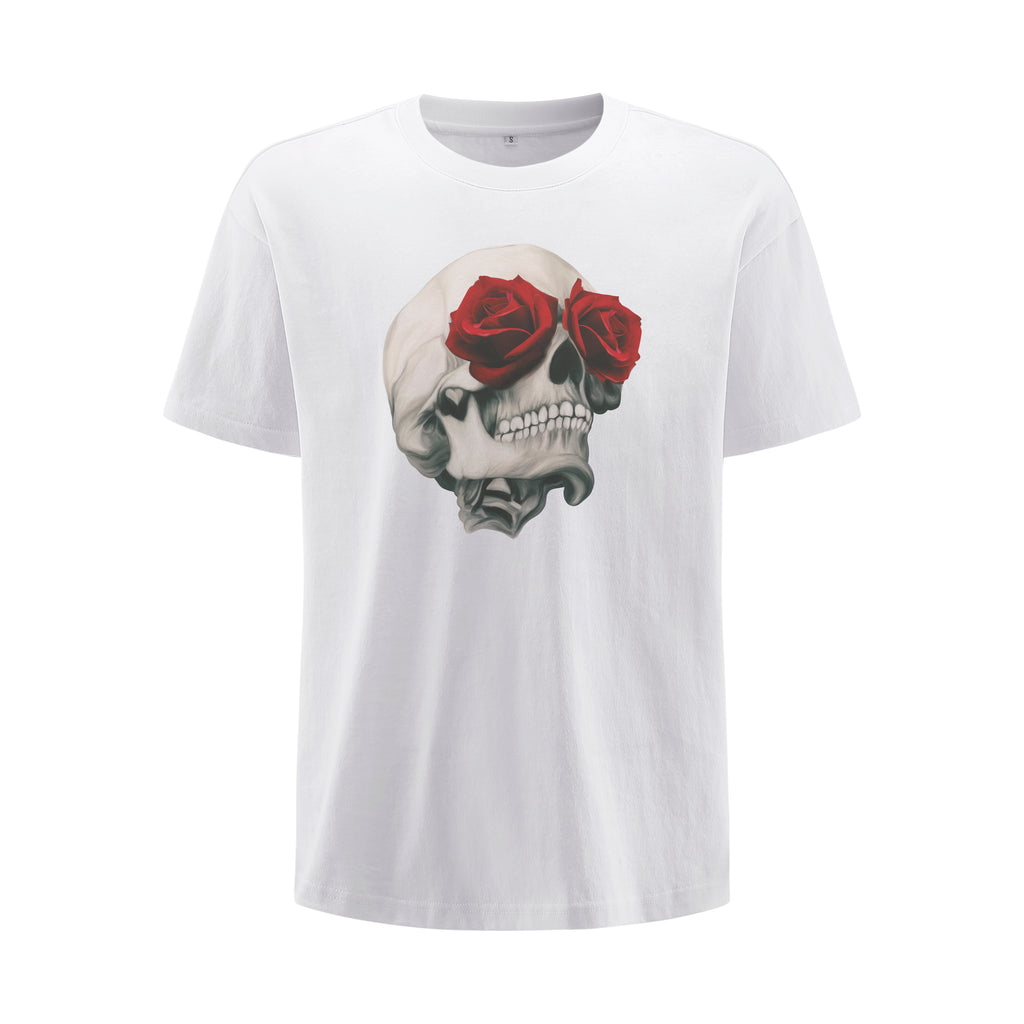 Rose Eyed Skull Oversized T-Shirt