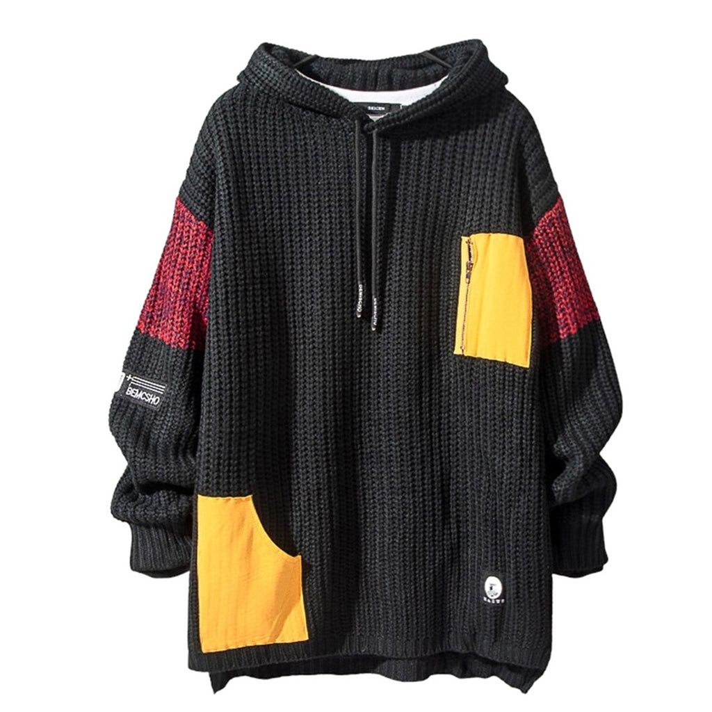 Color Stitching Hoodie